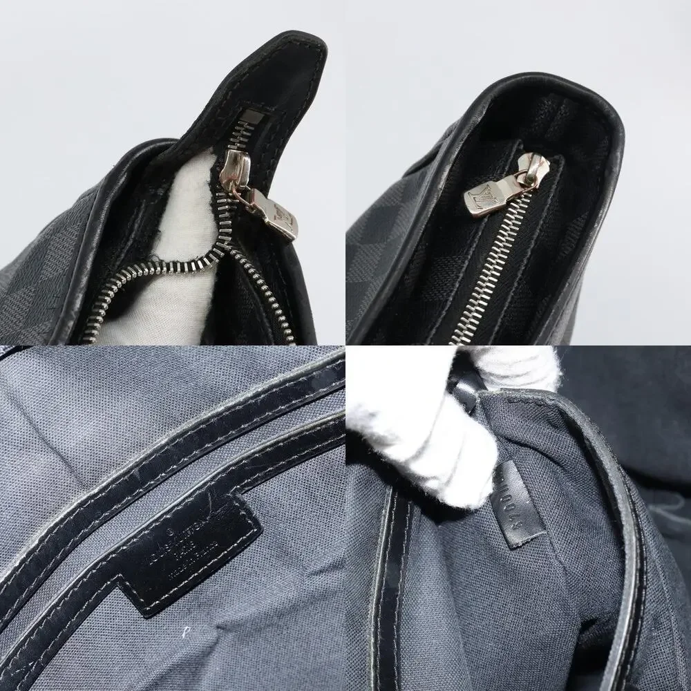 Louis Vuitton Damier Graphite Tadao Shoulder Bag Black